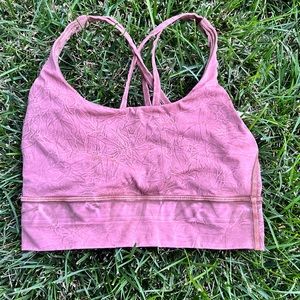 lululemon brown tye dye energy bra: